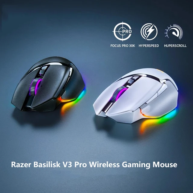 Razer Basilisk V3 Customizable Ergonomic Wired PC Gaming Mouse, Chroma RGB,  26K Optical Sensor, HyperScroll Tilt Wheel, Black 