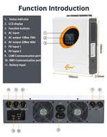 Invertisseur solaire hybride Jsdsolar 12KW 48V double MPPT 160A Wifi Smart BMS, système de stockage d'énergie photovoltaïque hors réseau pour la maison 3