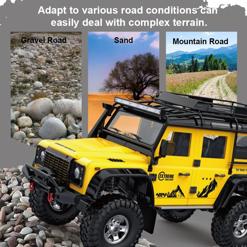 Rock Crawler HG-P411 Pro 4WD RC Cars Model 2.4GHz 4x4 1:10 4x4 Drive Remote Control Climbing Car Toys For Boys 3