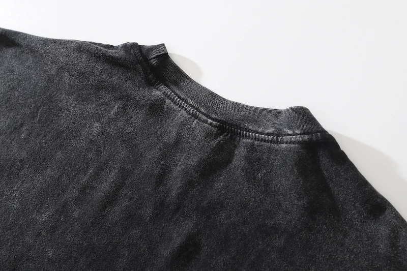 Camisetas góticas lavadas y holgadas con esqueleto para hombre - True Deals Club