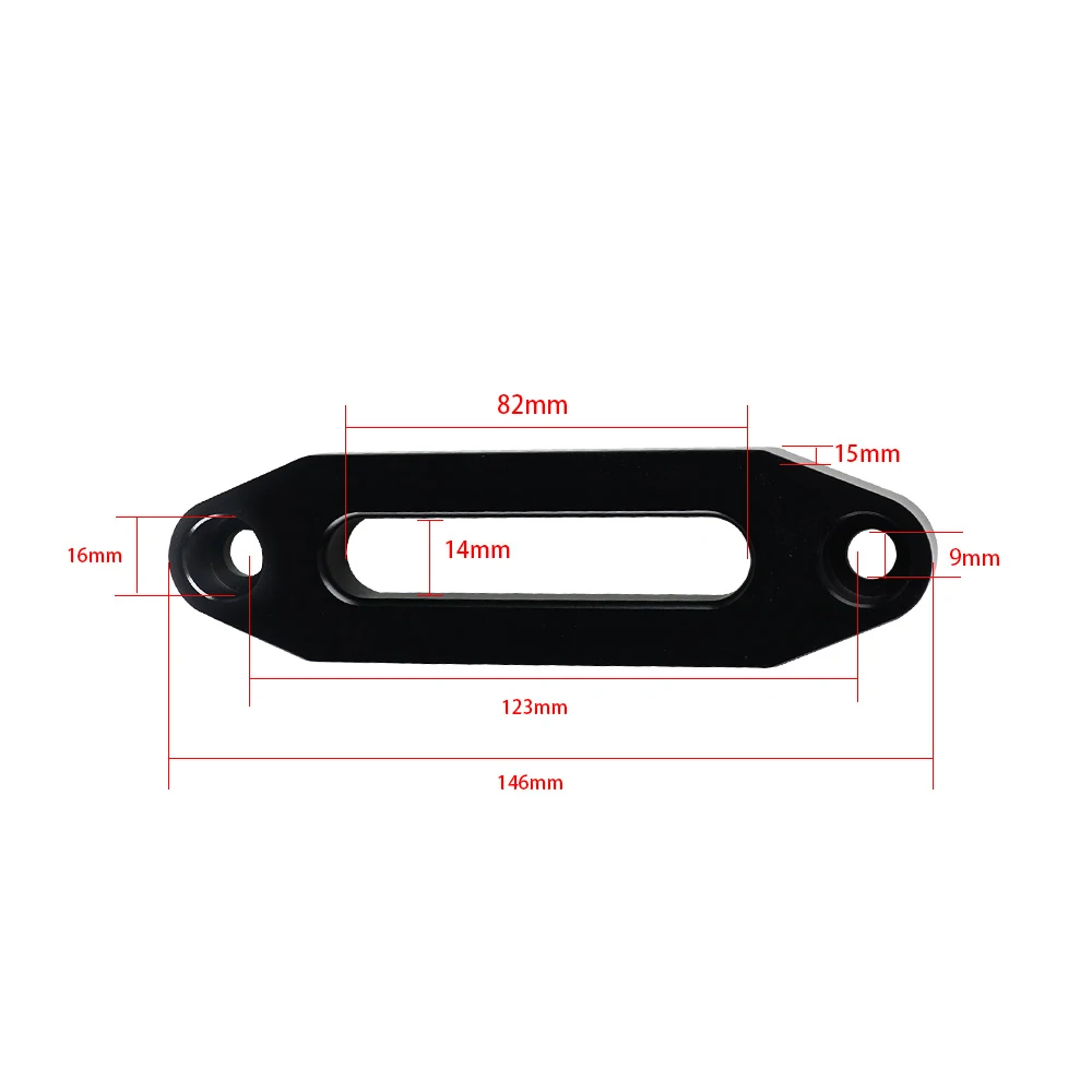 Aluminum Hawse Fairlead for Synthetic Winch Rope Cable Lead Guide For 3000LBS ATV UTV Winch Cable 4-7/8 inch 124mm 2