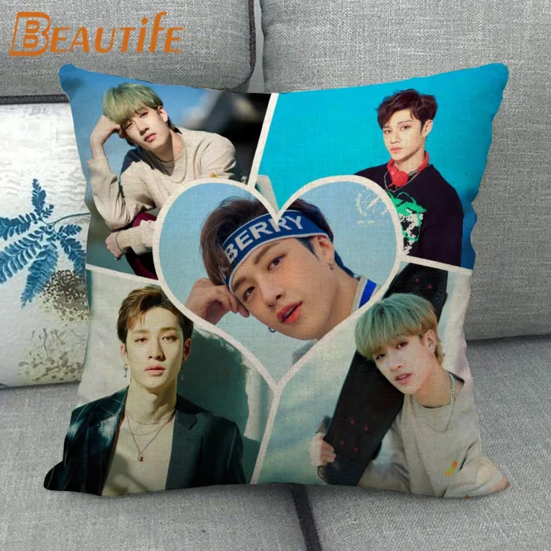 Popular Style Bang Chan KPOP Pillow Case High Quality Satin Fabric  Pillowcase Decorative Pillow Cover Wedding Decorative 0414 - AliExpress