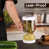 Pickles Jar With Forks Dry and Wet Dispenser Pickle Olives Hourglass Cucumber Container for Kitchen Juice Separator Tool 1