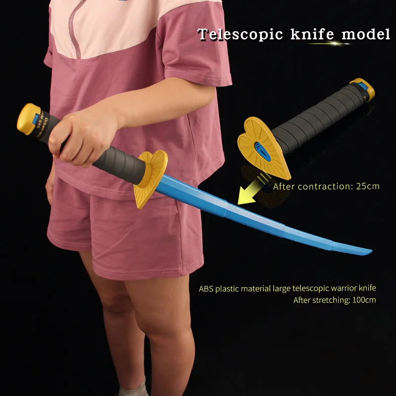 Real Size Bleach Stretchable Katana Gravity Knife Kurosaki Ichigo Sword Cos Prop Anime Ninja Knife Retractable Sword Weapon Toy 6