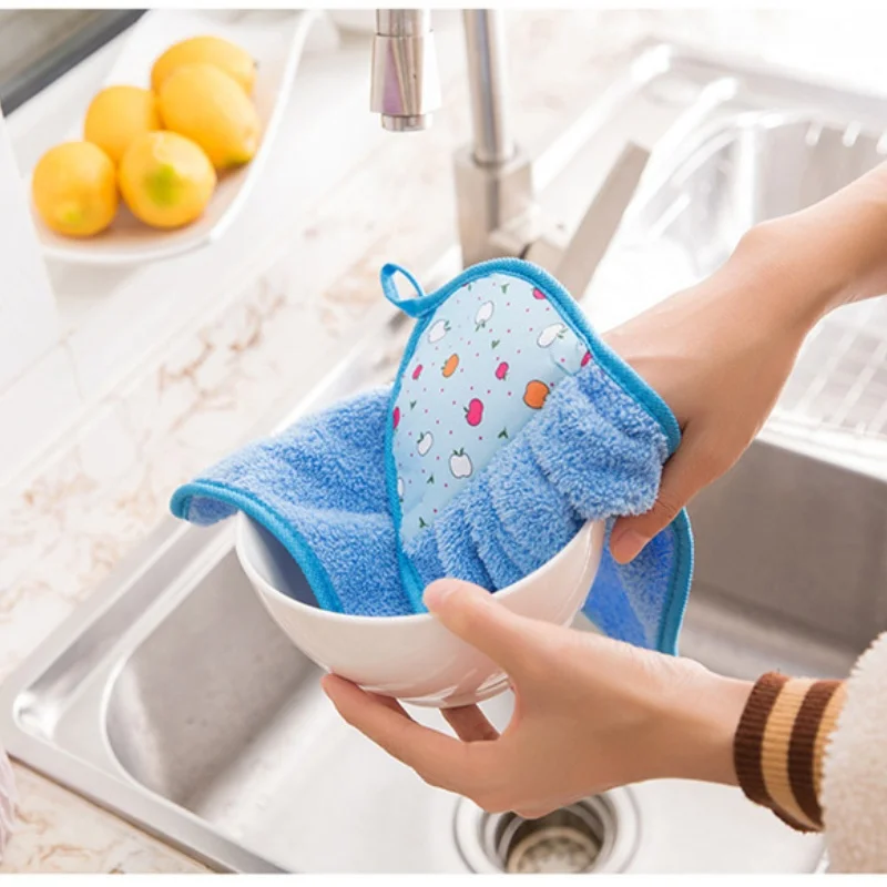 Coral Velvet Bathroom Supplies Towel Kitchen