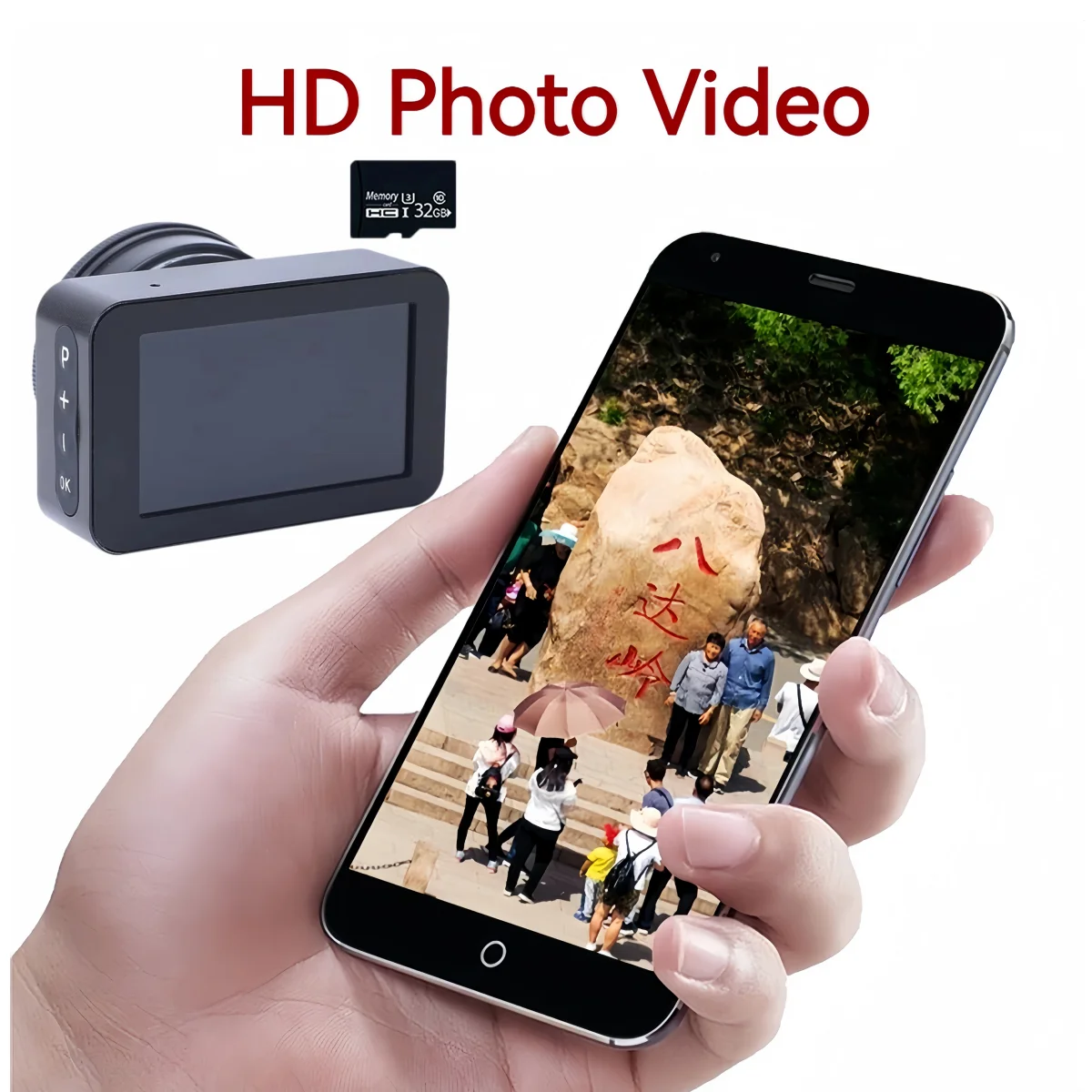 Electronic Eyepiece Camera 4k High-Definition Pixels 3‑Inch Screen For Photo Video Recording Outdoor Exploration Wilderness