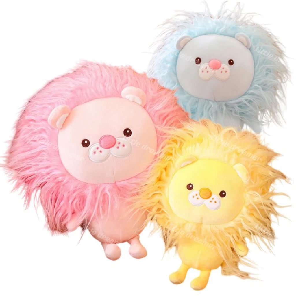 

20/28cm High Quality Kawaii Fried Hair Lion Plush Doll Hairy Cute Animal Funny Accompany Plush Toys For Children Birthday Gifts