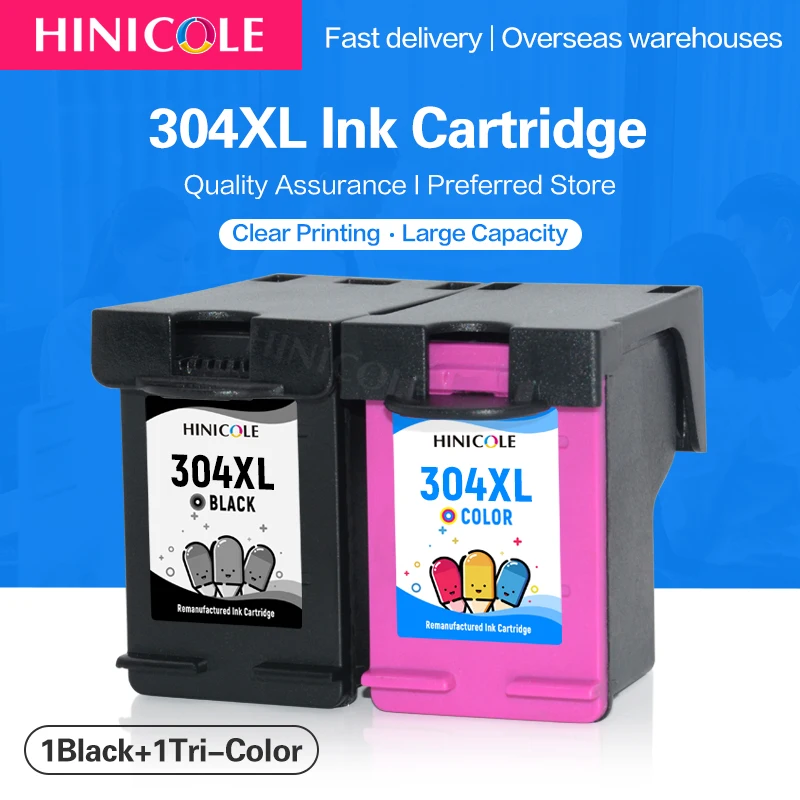 Cartuccia D'Inchiostro Compatibile Hinicole 304 304Xl Per Hp Deskjet 2620 2625 2630 2635 3700 3720 3730 3735 3755 Envy 5010 5010 5020 5030