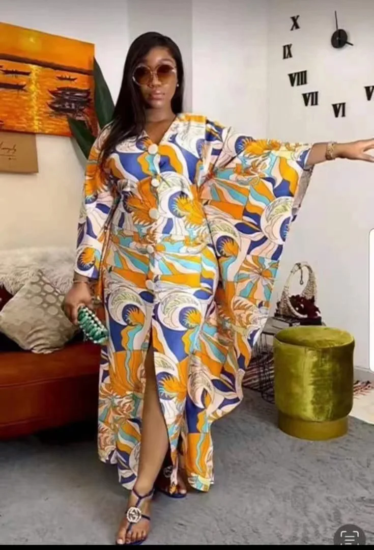 

Африканские яркие платья для женщин, Дашики, Анкара, шифоновый принт, бубоу, халат, абайя, Дубай, кафтан, макси-платье, африканская одежда