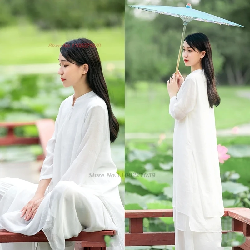 chinese kung fu tai chi clothing martial arts clothes traditional taijiquan practice wushu cotton linen set outdoor uniform