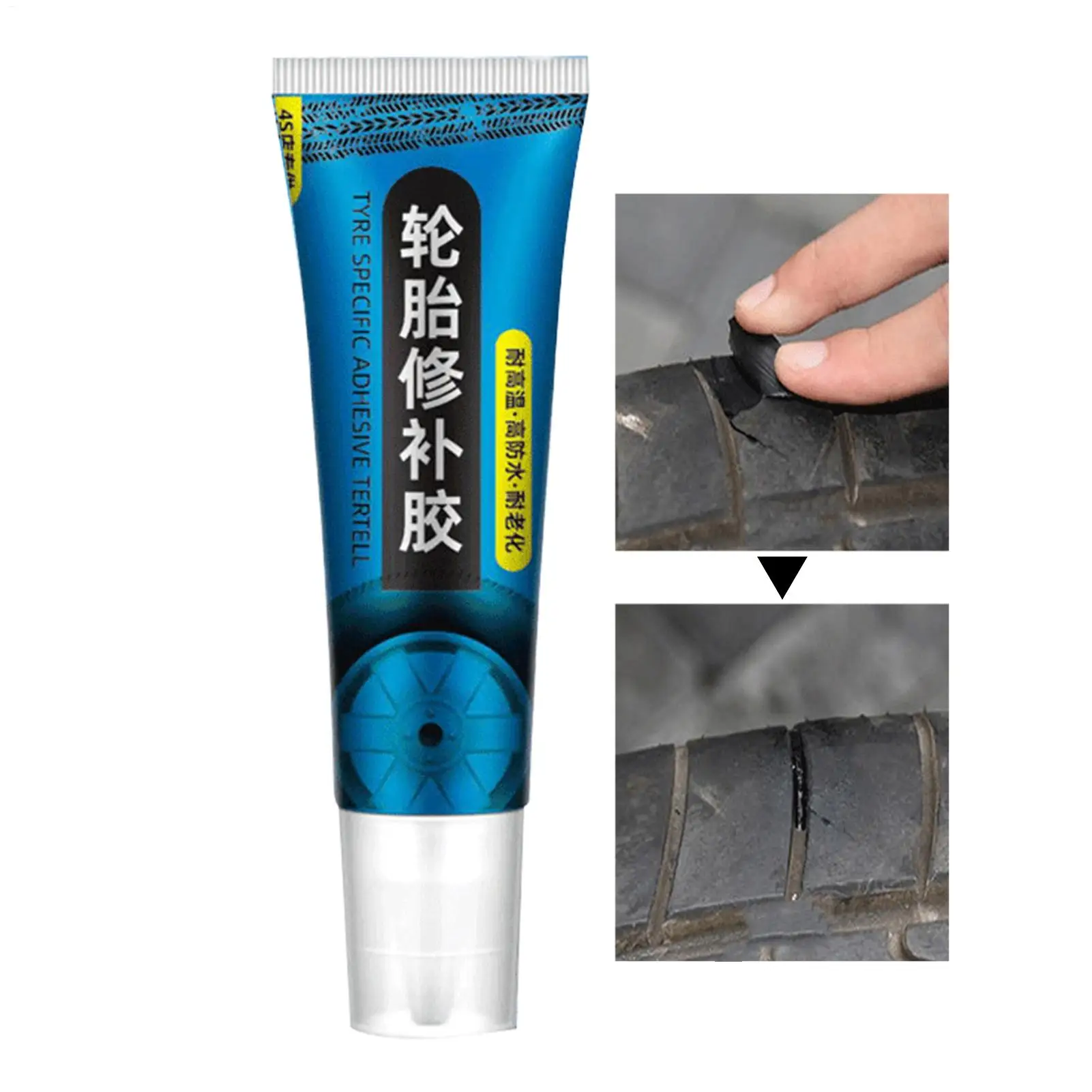 1pcs Car Tire Repair Adhesive 60ml Strong Adhesive Bonding Glue Sidewall Tire Repair Kit Strong Adhesive Bonding Glue For Cars