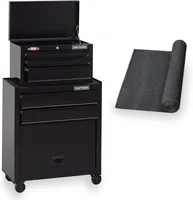 Tool Chest Combo with Drawer Liner Roll, 26-Inch, Rolling, 5 Drawer, Black (CMST82763BK) 1