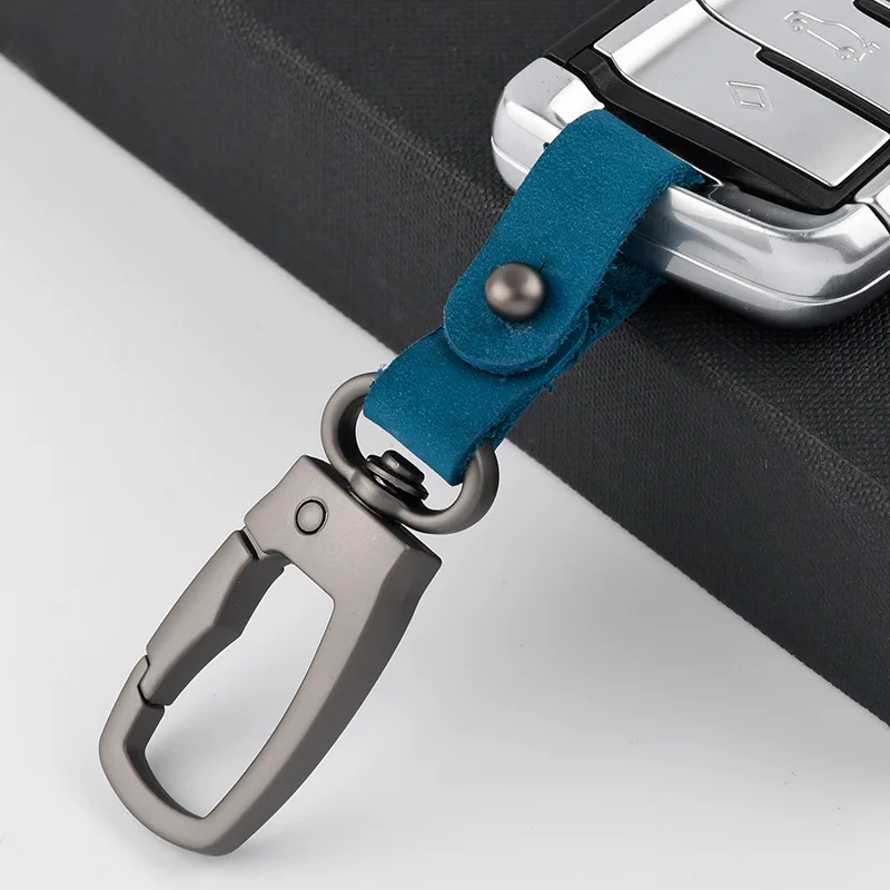 Handgefertigter Auto-Schlüsselanhänger aus echtem gefrostetem Rindsleder, DIY-Auto-Schlüsselanhänger, Schlüsselanhänger, Charm-Schlüsselanhänger-Zubehör – Detail 2