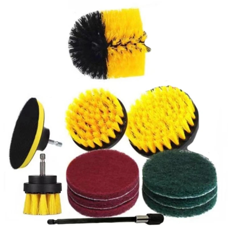 

Electric Scrubber Brush Drill Scrub Pads Sandpaper Cleaning for Carpet Glass