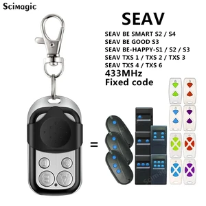SEAV Garage Remote Control Transmitter Key Fob Command SEAV BE Smart S2,Smart S4,SEAV GOOD S3/ BE-HAPPY-S1 433.92mhz Fixed Code