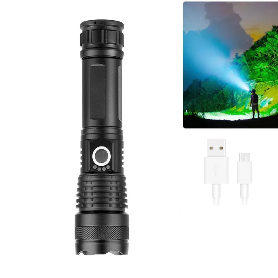 Torce ricaricabili ad alto lume, torcia a LED più luminosa da 990.000