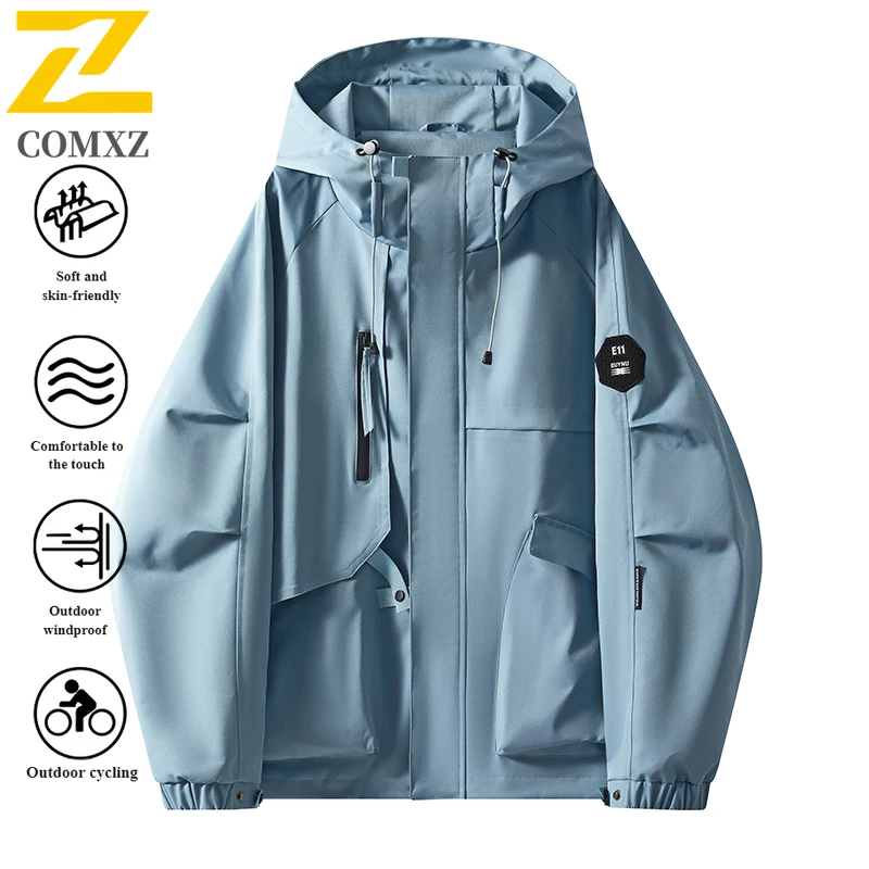 EiAO Jacket Unisex Japanese Outdoor  Waterproof Windproof Workwear Style Mountain Coat for Urban Hiking Camping Daily Wear 2025