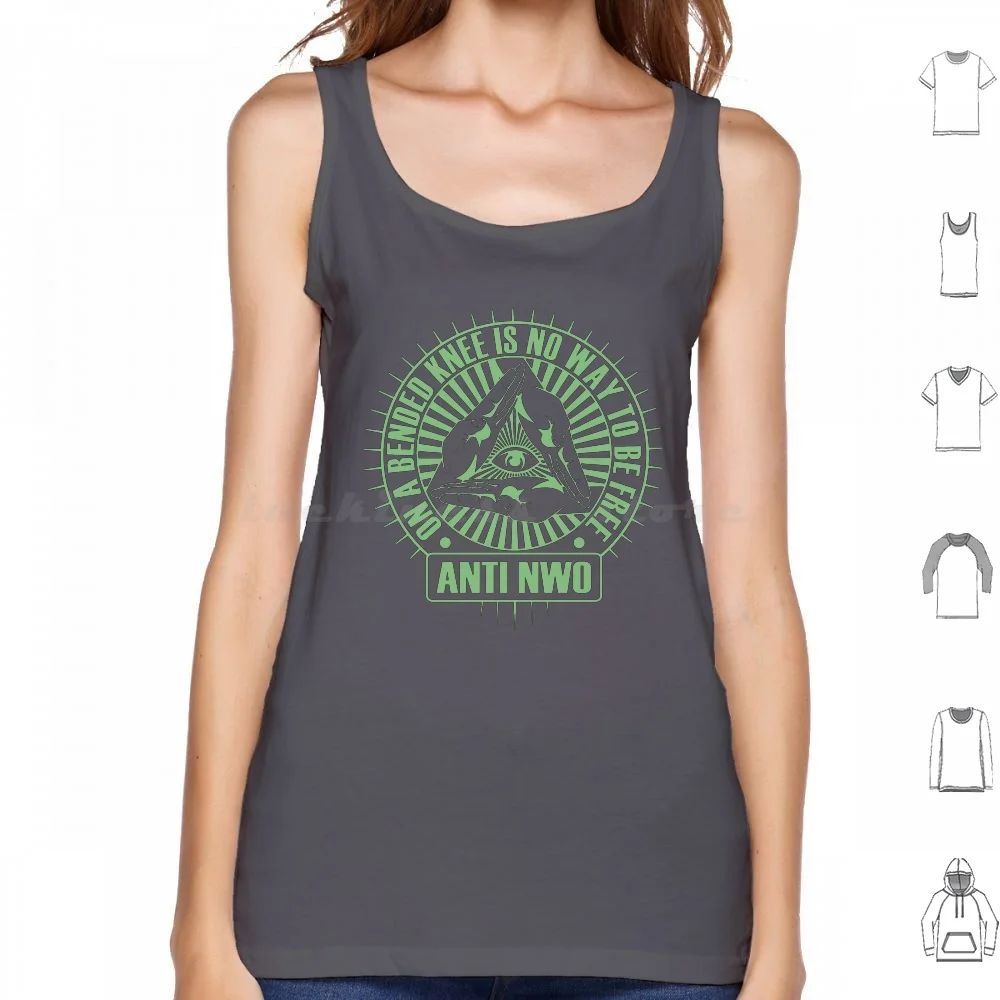 Canottiere Anti Nwo Stampa Cotone Illuminati Nuovo Ordine Mondiale Nwo Anti Now Anti Nuovo Ordine Mondiale Anti Illuminati