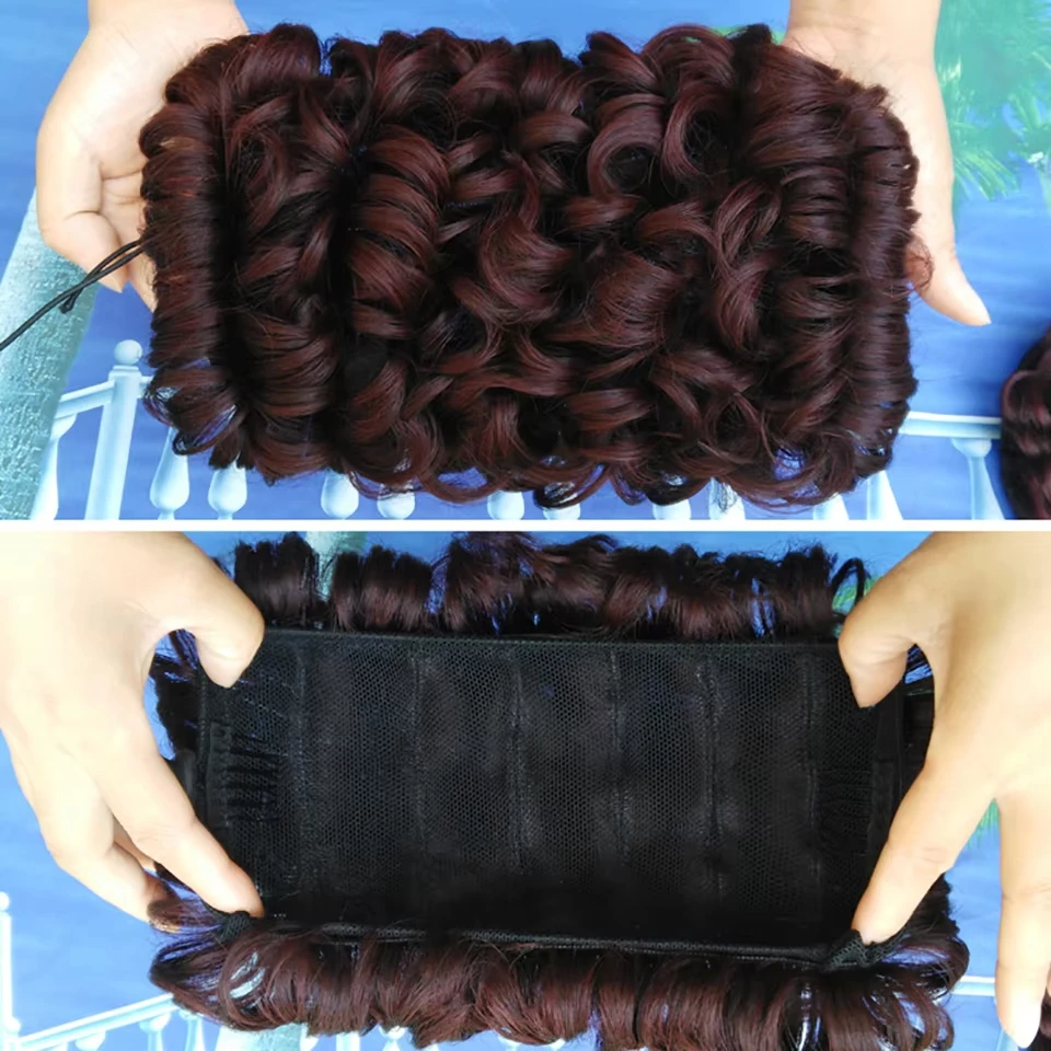 Synthetic Curly Hair Scrunchie Wrap for Women