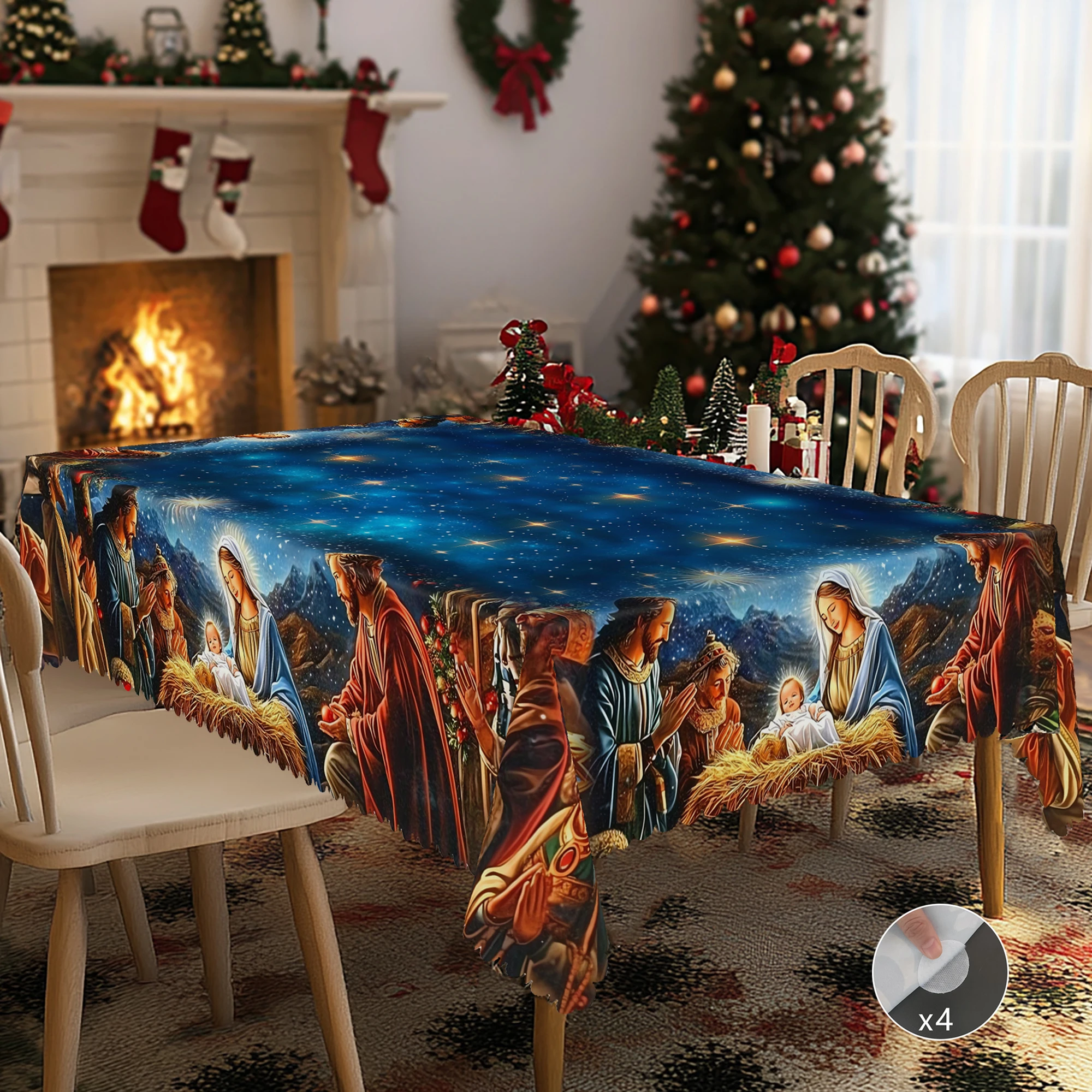 Merry Christmas Printed Tablecloth