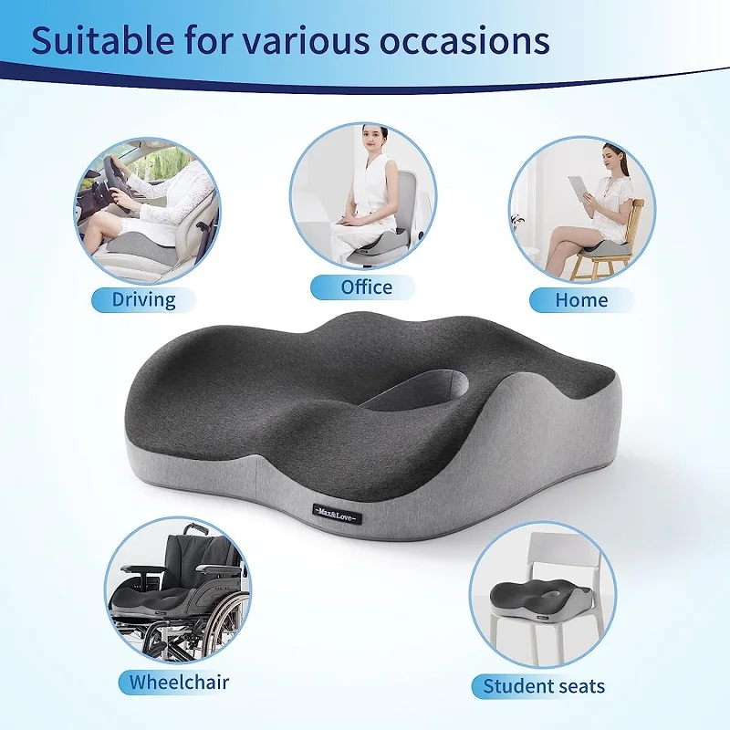 Cushion Lab Patented Pressure Relief Seat Cushion for Long Sitting Hours on  Office/Home Chair, Car Wheelchair Extra-Dense Memory - AliExpress