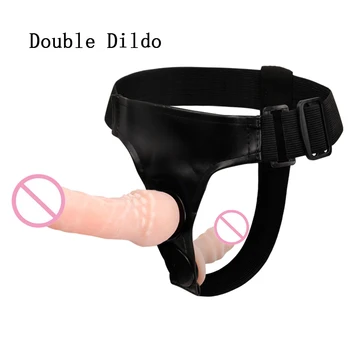 Big Double Dildos Strapon Dildo Vibrator for Women Vibrating Strap on Double Dildos for Lesbian Strapon Penis with Harness Belt 6