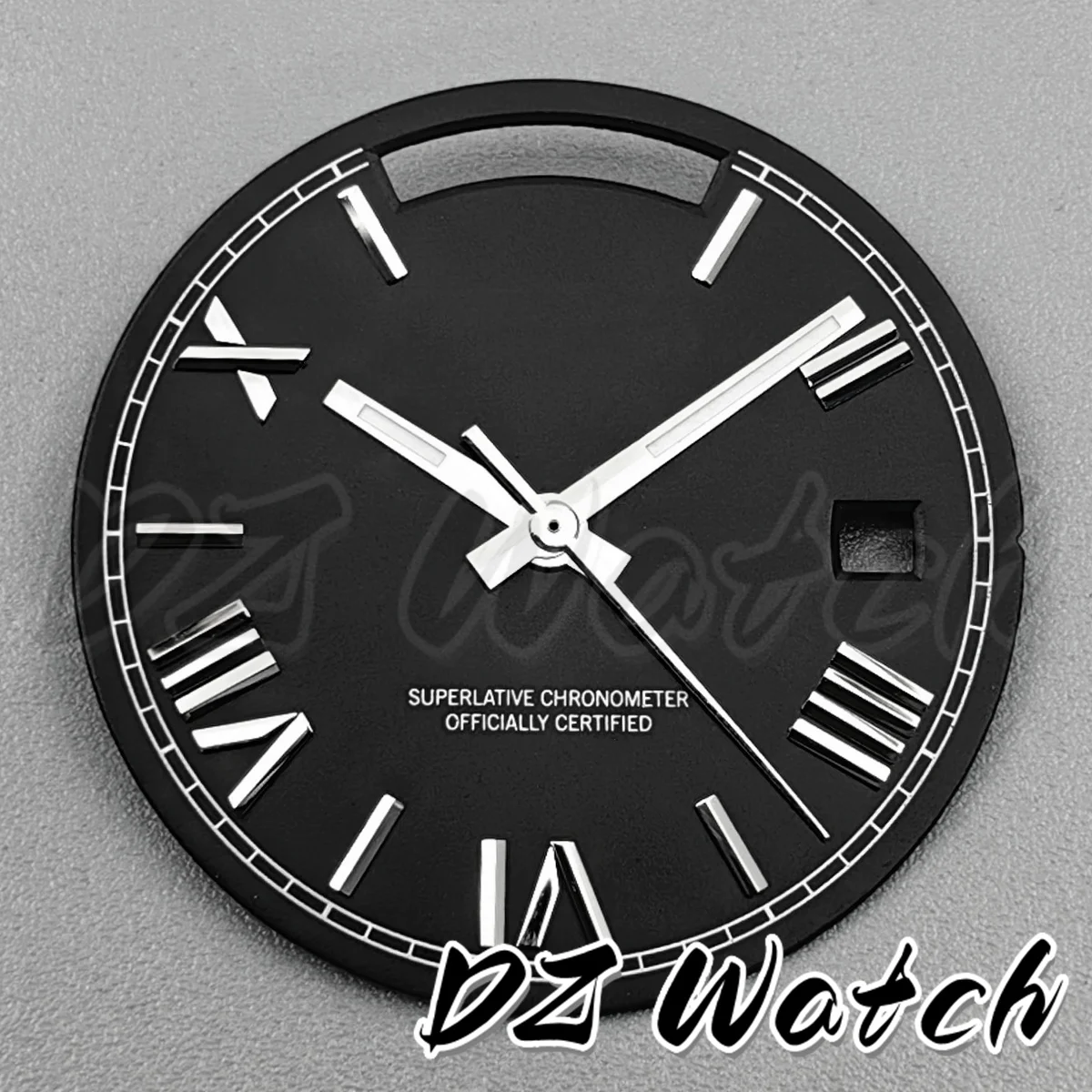 Sunberts 29MM Roman Edge Watch Dial with Dual Date Calendar and Hands for Automatic Movement Watches