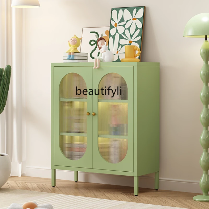 

Cream Style Short Bookcase Bookshelf Picture Book Rack Floor Book Reading Rack Storage Rack Storage Cabinet