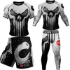 Rashguard MMA Clothes T-shirt Men Fitness Second Skin Compression Fitness Shirts Sets Gym Leggings Workout Running Sports Suits 4