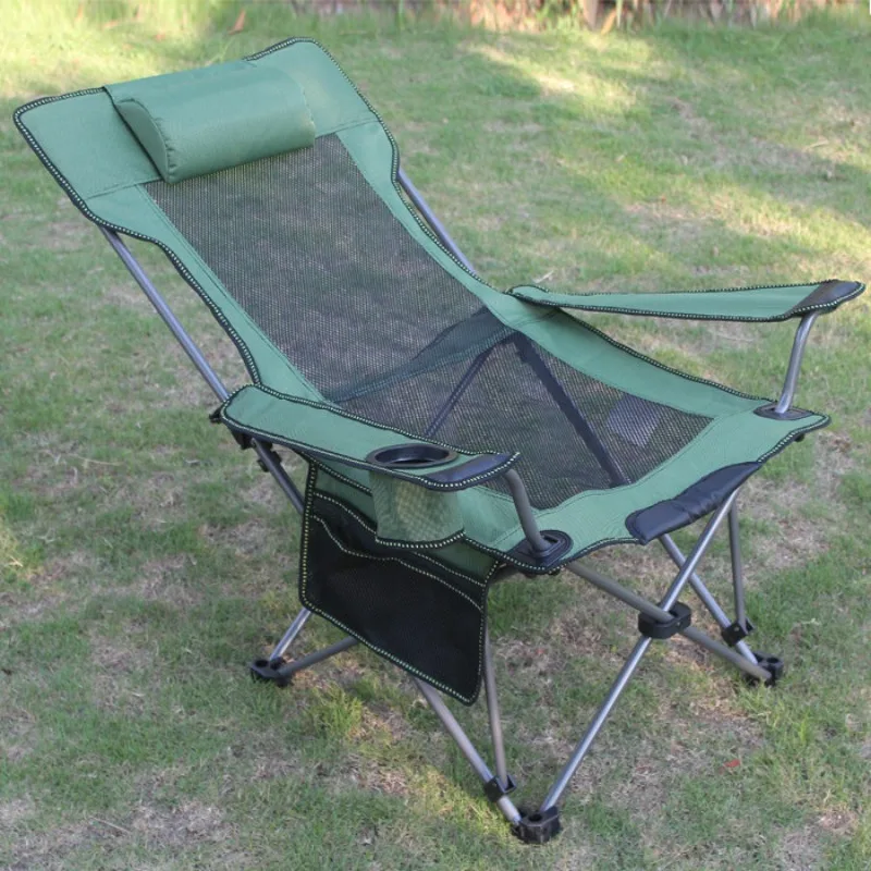 Silla de playa reclinable Plegable para exteriores, respaldo portátil, Silla de Camping para pesca, Silla de siesta para salón, muebles plegables para exteriores, WKOC