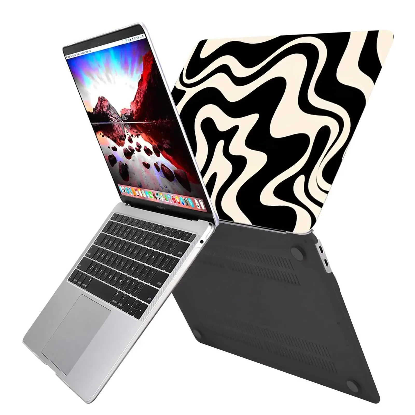 MacBook Air 15 13 케이스 용 새 노트북 케이스 A2681 A1466 A1369 M2 2023 Pro13 A1932 A2179A2338 A2337 플라스틱 노트북 케이스