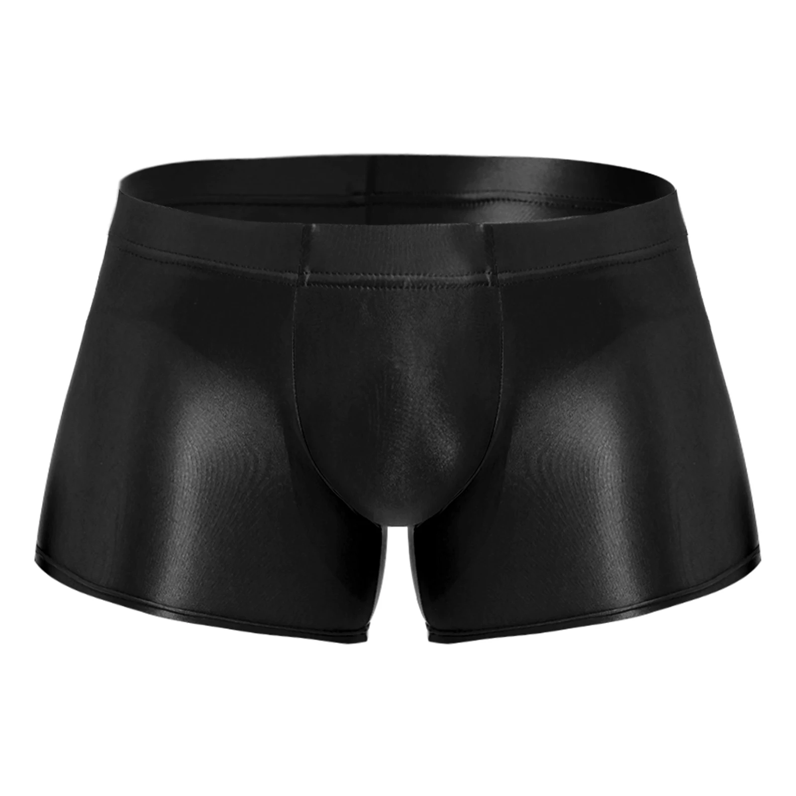 

YiZYiF Swimwear for Men Low Rise Glossy Boxer Briefs Underwear Male Swimming Trunks Bottom Boxers Shorts Bike Tights Underpants