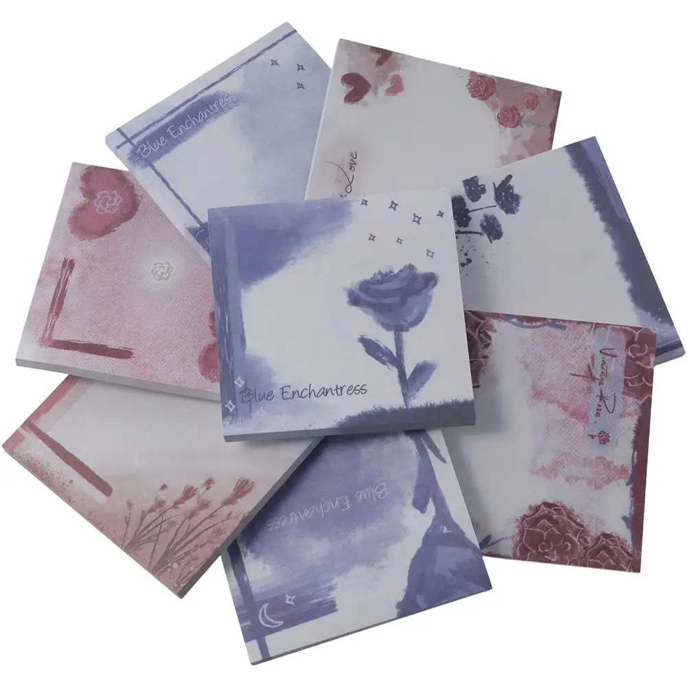 

Floral Sticky Note 400 Sheets Rose Vintage Note Pads 3 x 3 inch Planning Memo Pads Home