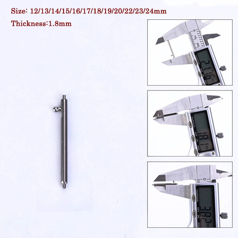 Premium Stainless Steel Quick Release Spring Bar Set - 20pcs Assorted Sizes Watch Band Pins