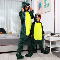 Kigurumi Green Dinosaur Cartoon Pajamas Onesies Women Men Animal Pyjamas Jumpsuits Christmas Halloween Cosplay Party Costumes - Image 3