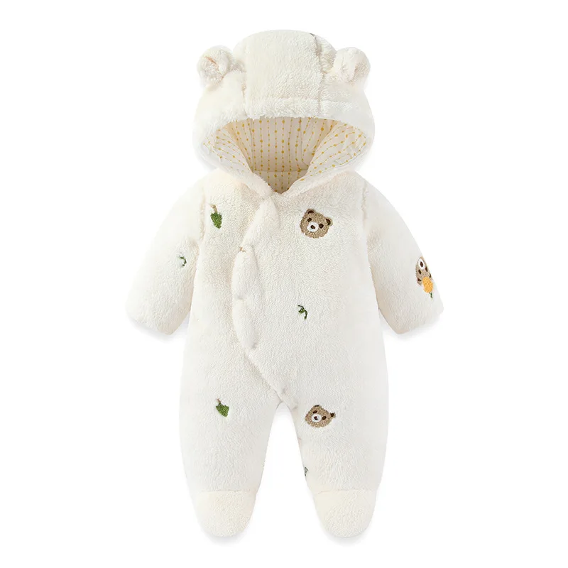 Cotton Padded Newborn Toddler Hoodie Footies Warm Jumpsuits