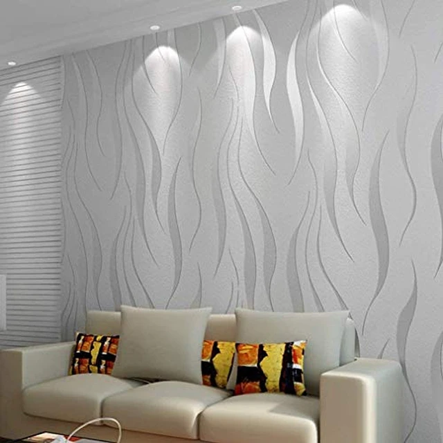 Free shipping 3D Modern de parede Wall paper Roll silver background wall  wallpaper home de…