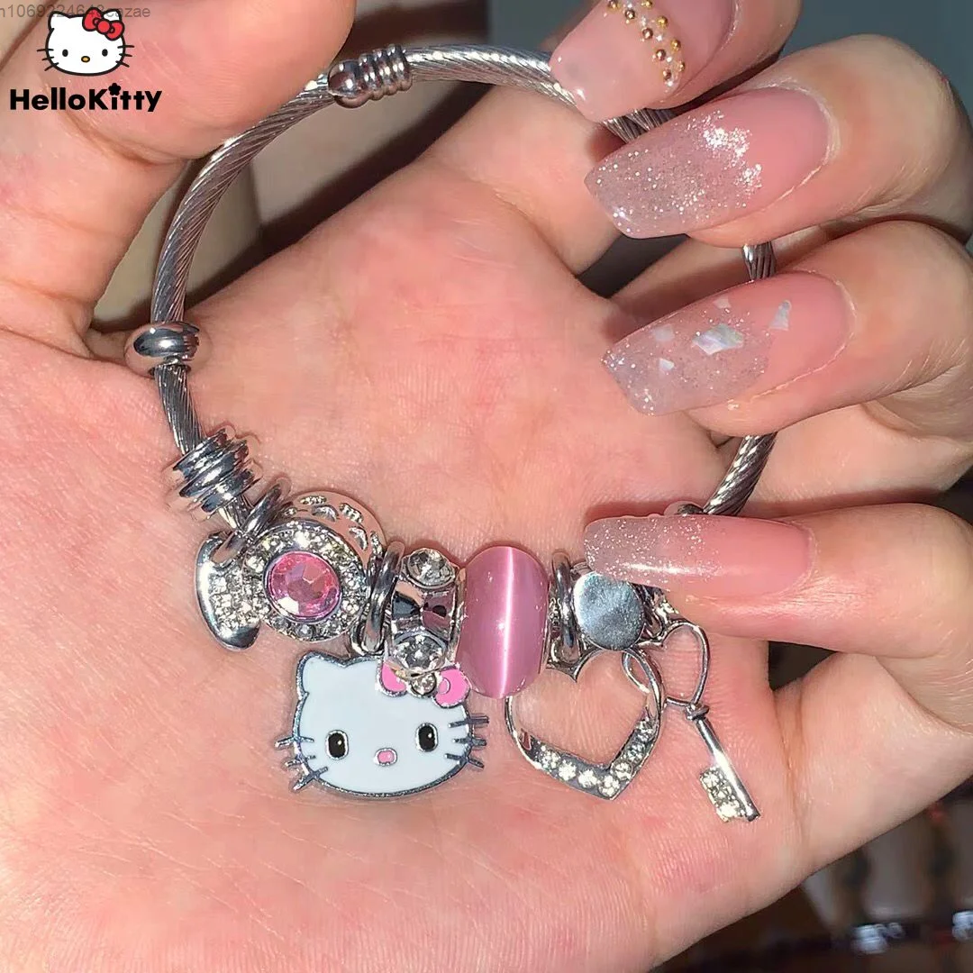 

Sanrio Hello Kitty Y2K Spice Girls Bracelet Student Cartoon Chic Beaded Bracelet Cute Bracelet For Women Jewelry Collar Gift
