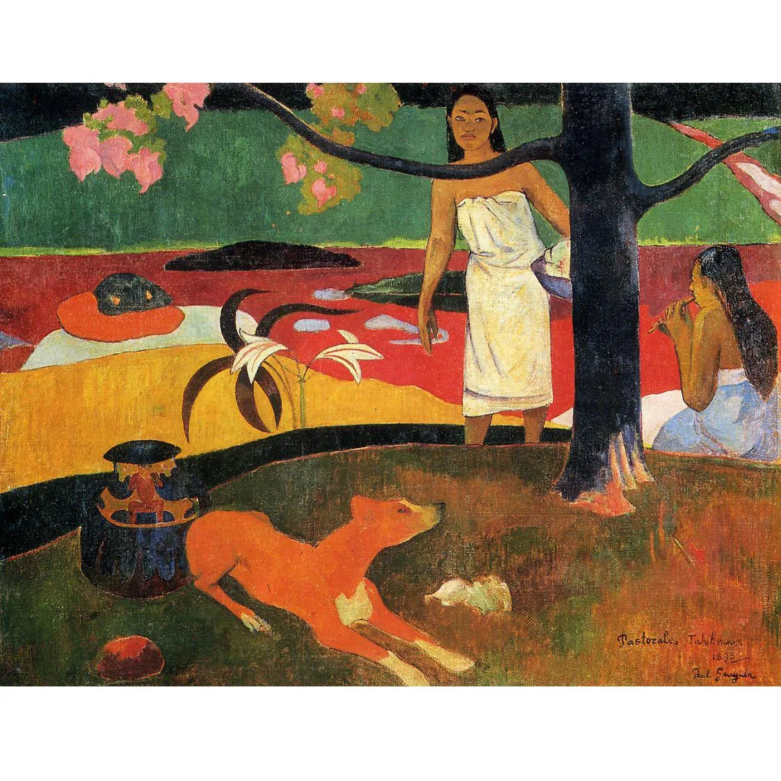 

Ручная роспись, высокое качество, Репродукция таитянского пасторального пола гаугина, известная масляная живопись, копирование, современное настенное искусство