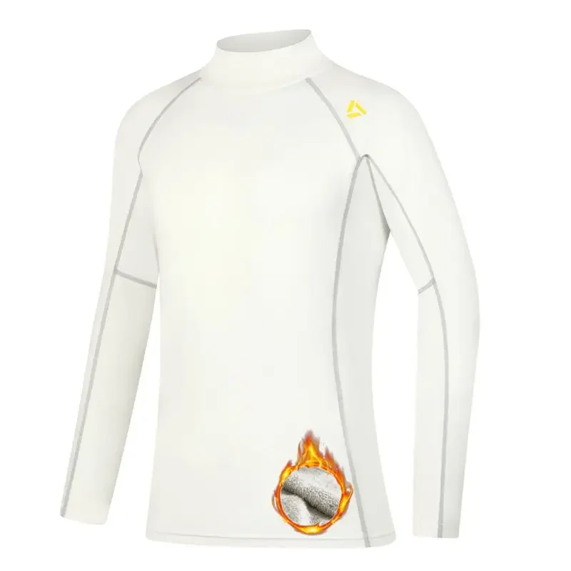 Sports Compression Shirts Kids Boys Long-Sleeved Fitness Quick-Drying Training Top Fleece Base T Shirt Undershirt