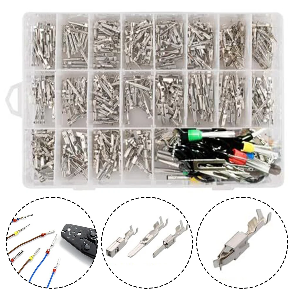 

340pcs Terminal Pins Wire Harness Pins Male Female CAR Electrical Connector Kit 2024 Hot Sale Brand New And High Quality
