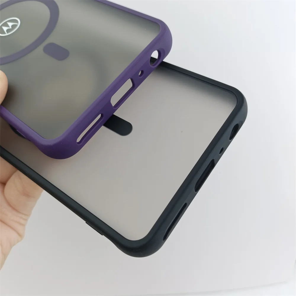 Magnetic Charging Matte Clear Shockproof Case with Frosted Shell