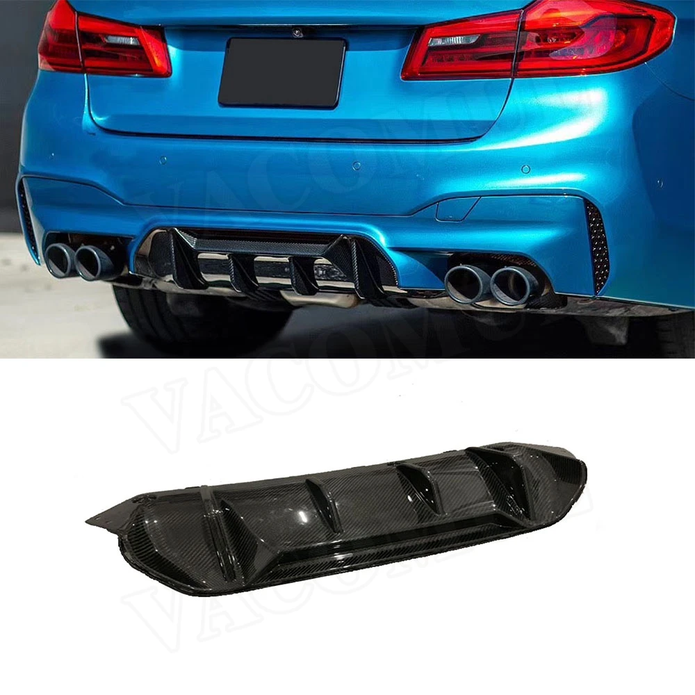 

Dry Carbon Fiber Rear Bumper Lip Diffuser Spoiler for BMW 5 Series F90 M5 2017 2018 2019 P Style FRP Bumper Guard Car Styling