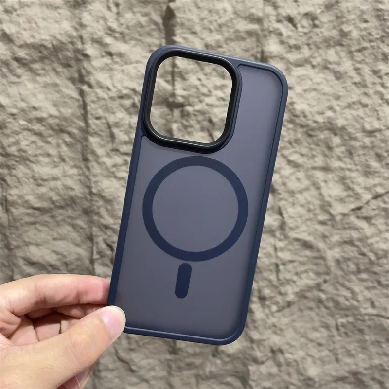 Matte Magnetic Translucent Phone Case with Magsafe Compatibility