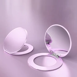 Compact Magnetic Phone Stand with Makeup Mirror - Strong Folding Holder (Light purple)