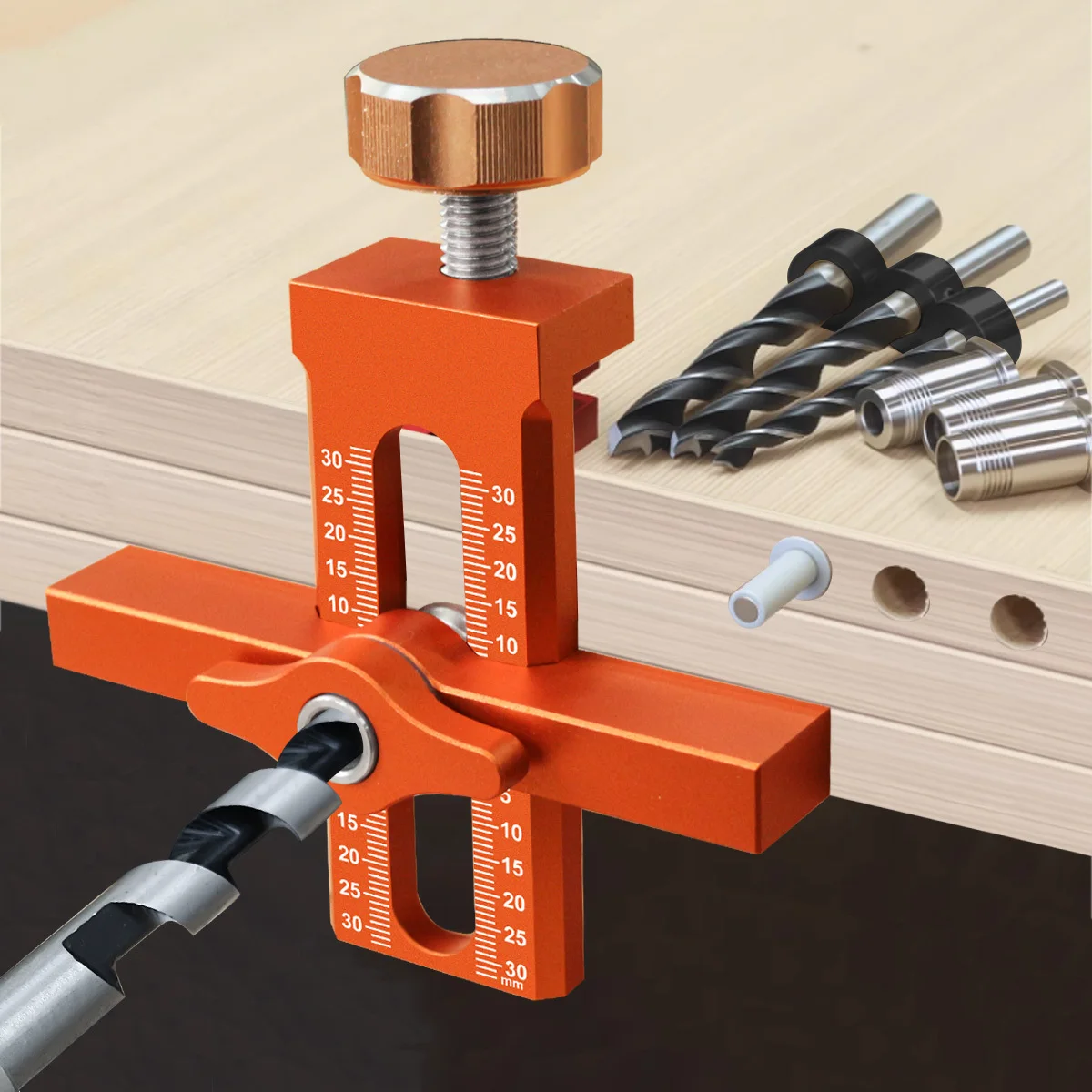 Cabinet Door Installation Positioner 2 in 1 6/8/10mm Rebounder Punched Mounting Jig Wardrobe Cabinet Door Panel Installation Jig