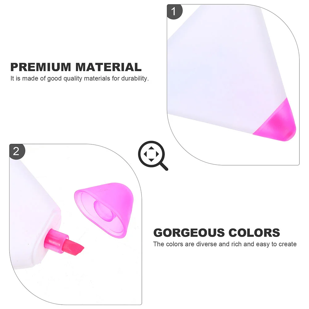 하이라이터 컬러 펜 하이라이터, 다양한 색상 브러시 팁, 멀티 글리터, 듀얼 마커 포켓, 9 개