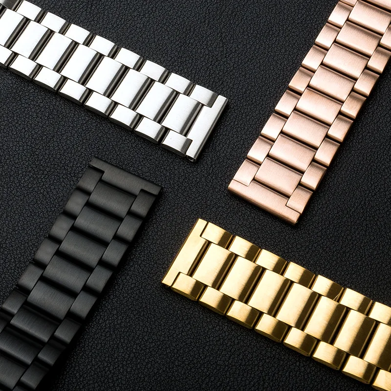 High-Quality Stainless Steel Wristwatch Band with Double Press Folding Buckle and Tool