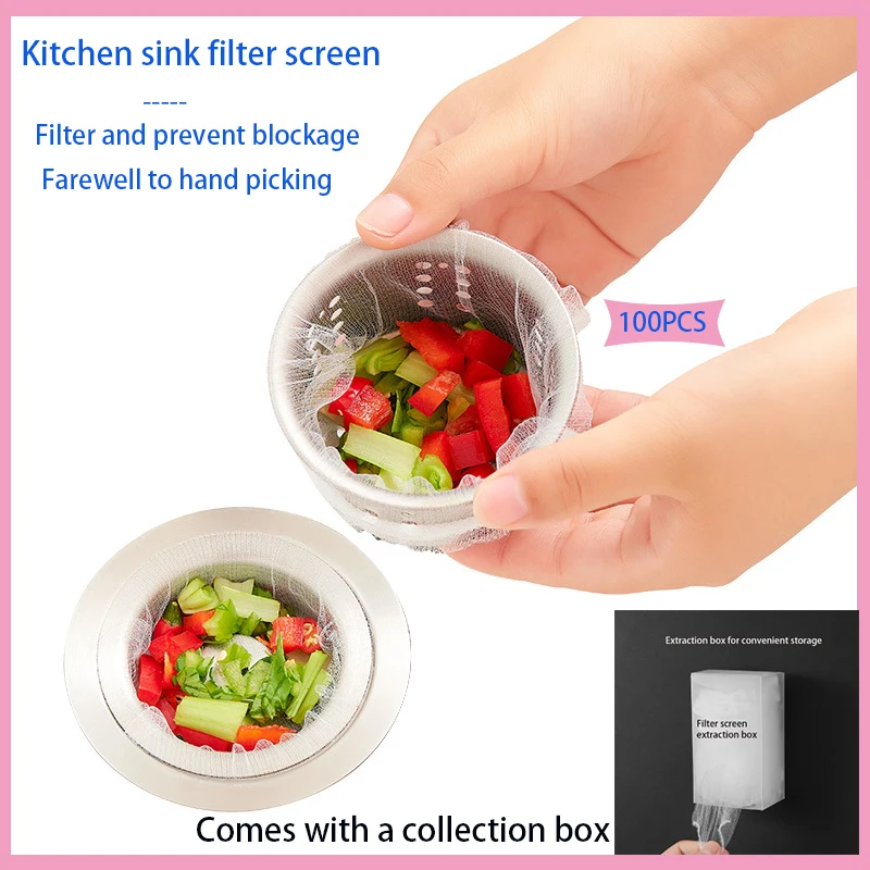 

Disposable Kitchen Sink Filter Screen, Sewer Sink, Dishwashing Sink, Floor Drain, And Leakage Screen 100PCS