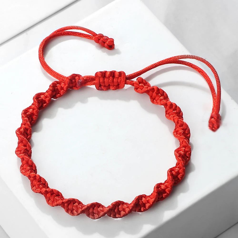 Lot De 4 Bracelets Tressés Noir Et Rouge - Acier Inoxydable Et Cuir PU - Fermoir Magnétique - Unisexe